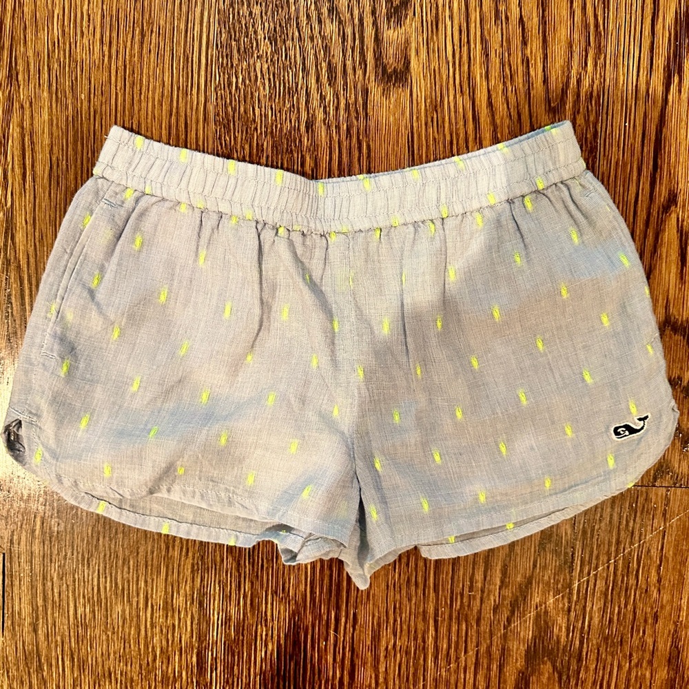 Vineyard Vines Toddler Girls Pull on Neon yellow and blue shorts 4T